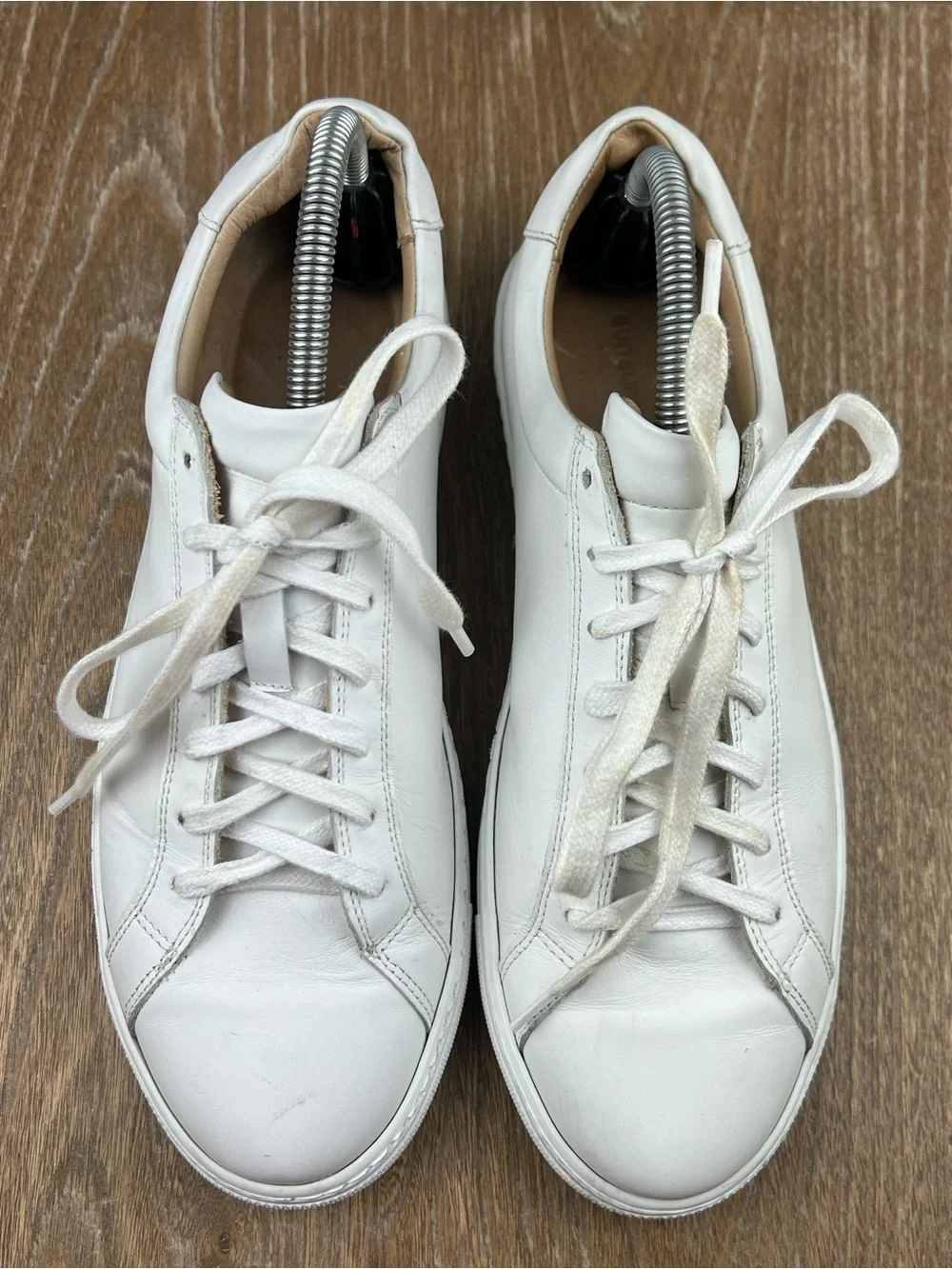 602 Suitsupply Minimalist White Leather Men’s Sneakers 9 US